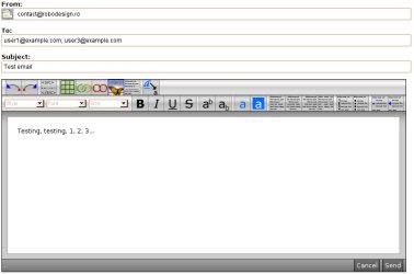 The newsletter email composer